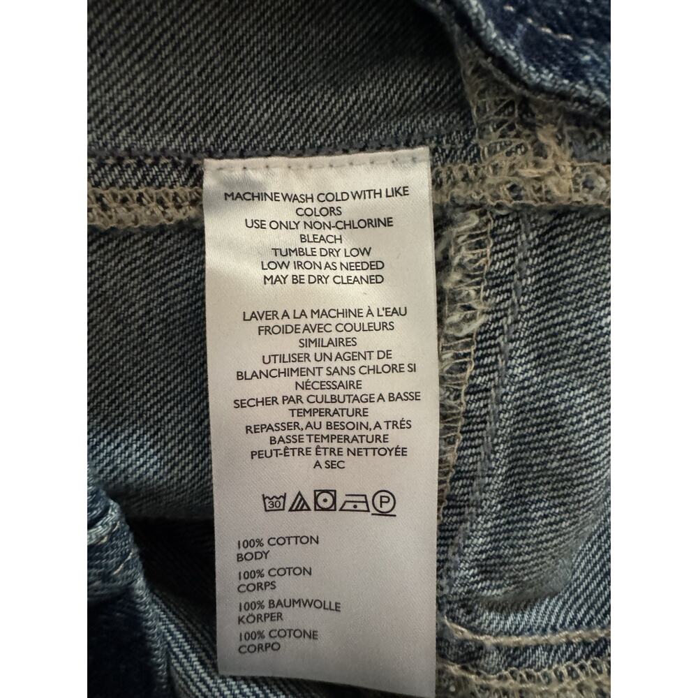 We The Free Denim Jacket XS NWT Structured Military Utility Missing Button - Picture 6 of 7